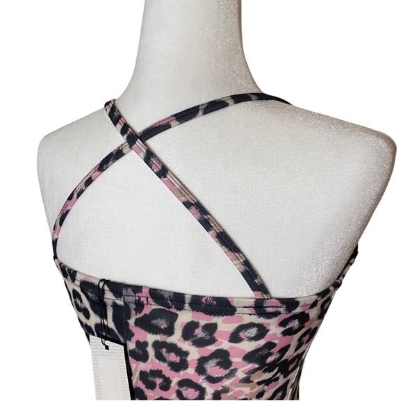 NWT Boohoo Tall Kaya Pastal Animal Cupped Dress Sz 4 Bodycon Cheetah Print - Picture 6 of 10